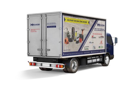 Thiết kế nhận diện xe Công ty Hiếu Anh