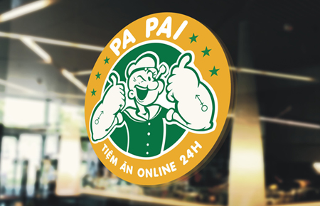 Thiết kế logo Tiệm ăn Online PaPai