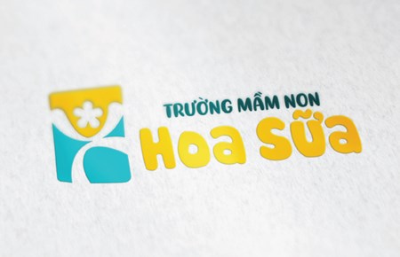 Thiết kế logo Trường mầm non Hoa Sữa