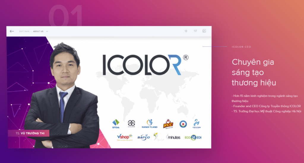 Chân dung Founder and CEO Công ty Truyền thông ICOLOR – TS. Trường Đại học Mỹ thuật Công nghiệp Hà Nội
