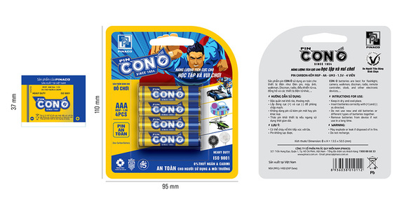 Nhận diện thương hiệu pin Con Ó mới