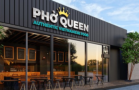 Thiết kế thương hiệu Phở Queen